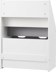 Bolt Edge Boekenkast - Voor speelkamer - Kinderkamer - Wit - Huisvorm - Hout