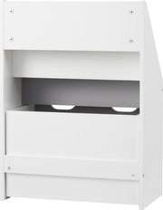 Happyment Boekenkast Servio - Voor speelkamer - Voor kinderen - Wit - Opbergkast - Huis vorm - Speelgoedkast kind - Kinderkamer - Boekenrek - Hout
