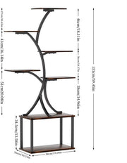 Plantenstandaard Opulence - Deluxe - 151cm - Plantenrek - Plantentafel - Voor binnen & buitengebruik - Bloempothouder - Metaal en hout