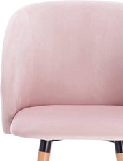 Stoelen Set van 4 - Velvet Roze - Met Armleuning - Eetkamerstoel - Vergaderstoel