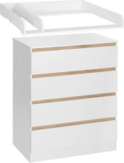 Commode Kast - Ladekast - Verzorgingstafel - Aankleedtafel - Wit