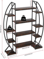 Plantenstandaard Titan - Industrieel - 177cm - Plantenrek - Plantentafel - Voor binnen & buitengebruik - Bloempothouder - Metaal en hout