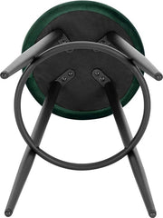Velvet Barkrukken Glasgow - Set van 2 - Groen - Met rugleuning - Barstoelen ergonomisch - Keuken - Zithoogte 69cm