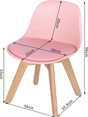 Happyment Kinderstoel Jeff - 1 persoons - Kinderfauteuil - Eetkamerstoel - Roze - zithoogte 33 cm