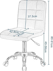 Werkkruk - Grijs Stof - Verstelbaar - Ergonomisch - Op Wieltjes
