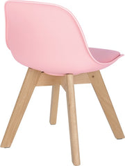 Happyment Kinderstoel Jeff - 1 persoons - Kinderfauteuil - Eetkamerstoel - Roze - zithoogte 33 cm