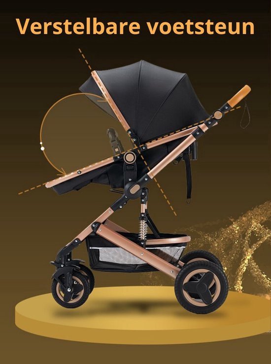 Kinderwagen 3-in-1 - Buggy - Wandelwagen - Grijs - Reisbuggy