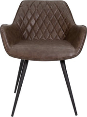 Moderne Eetkamerstoel - Kunstleer met Metalen Poten - Zithoogte 49cm - Set van 1