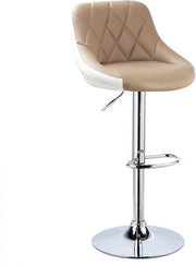 Bolt Edge Barkrukken - Beige - Kunstleer - Rugleuning - Verstelbaar - Set van 2