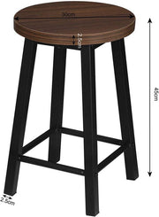 Kleine Barkruk - 45cm - Bruin - Set van 2 - Keuken - Barstoelen - Hout