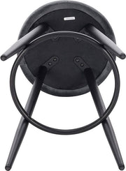 Bolt Edge Velvet Barkruk - Ergonomische Barstoelen - Set van 1 - Donkergrijs - Kleine rugleuning - Keuken & Bar - Zithoogte 69cm