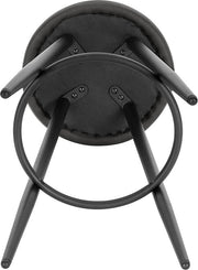 Leren Barkrukken Manchester - Set van 2 - Antraciet - Met rugleuning - Barstoelen ergonomisch - Keuken - Zithoogte 69cm