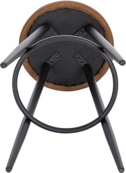 Leren Barkruk - Bruin - Ergonomisch - Kleine rugleuning - Zithoogte 69cm - Set van 1