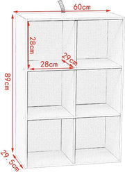 Bolt Edge Boekenkast - Oak - 6 Vakken - MDF Hout - 60x29.5x89cm - Kinderkamer