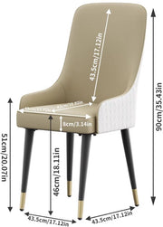 Luxe Eetkamerstoelen Paris - Set van 2 - Met Hoge Dichtheid Sponsschuim - Elegante Keuken- of Restaurantstoel - Lounge - Grijs