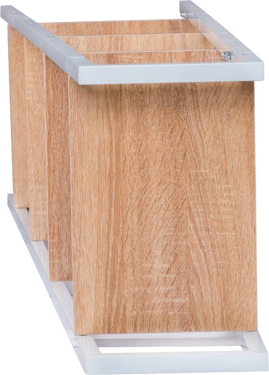 Happyment Boekenkast Liva industrieel - 4 lagen - Bruin - Boekenrek - Woonkamer, slaapkamer en kinderkamer - Hout - Zwart - 34 x 35 x 148 cm