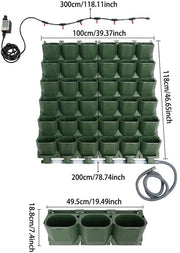 Automatische wandbloempot - zelfwaterende bloempot - Groen - Voor binnen- en buitenplanten - Besproeiingssysteem met zelfirrigatie - Muurbevestiging
