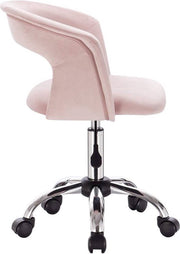 Bureaustoel - Roze Velvet - Ergonomisch - Op Wielen - Verstelbaar