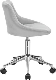Bureaustoel deluxe - Voor volwassenen - Grijs - Op wielen - Ergonomische bureaustoel - Velvet - In hoogte verstelbaar
