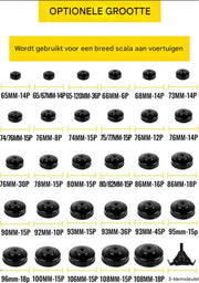 Oliefilter sleutel doppenset - 30-delige set Oliefilterdopsleutelset - Eind kappen - Met 3/8" en 1/2" Aansluiting - Zwart