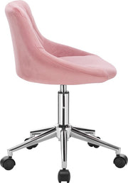 Bolt Edge Bureaustoel - Velvet - Roze - Ergonomisch - Op wielen - In hoogte verstelbaar