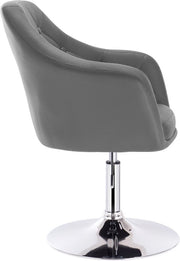 Barkruk Keke Elroy - Industrial Donkergrijs - Barkrukken set van 1 - Barstoel Kruk - Barstoelen met rugleuning - Keukenstoel - In hoogte verstelbaar - Kunstleer
