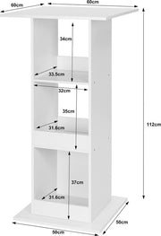 Bolt Edge Bartafel - Vierkant - Wit - Voor binnen - Met opbergruimte