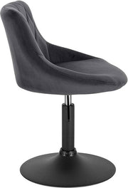 Barkruk Modern Feddo - Industrial - Donkergrijs - Barkrukken set van 1 - Barstoel Kruk - Barstoelen met rugleuning - Keukenstoel - In hoogte verstelbaar - Velvet