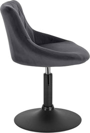 Barkruk - Blauw Velvet - Industrial - Rugleuning - Verstelbaar - Set van 2