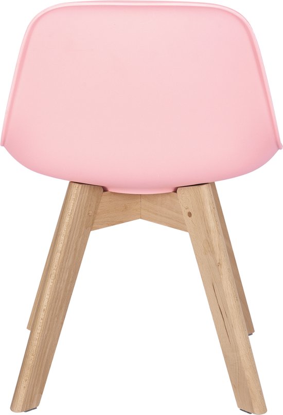 Happyment Kinderstoel Jeff - 1 persoons - Kinderfauteuil - Eetkamerstoel - Roze - zithoogte 33 cm