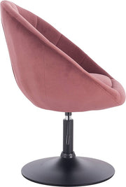 Barkruk Nero Deluxe - Industrial - Roze - Barkrukken set van 1 - Barstoel Kruk - Barstoelen met rugleuning - Keukenstoel - In hoogte verstelbaar - Velvet