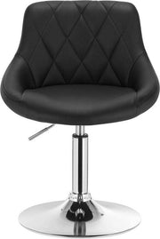 Luxe Barkruk - Industrial - Donkergrijs - Set van 2 - Barstoelen met Rugleuning - Keukenstoel - In Hoogte Verstelbaar - Velvet