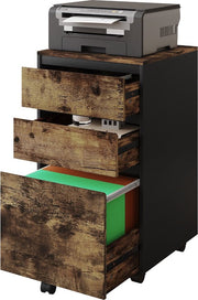 Bolt Edge Archiefkast - Donkerbruin - Hout - Ladeblok bureau - 40x70x40cm