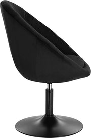Barkruk - Zwart Velvet - Industrial - Verstelbaar - Rugleuning - Set van 1