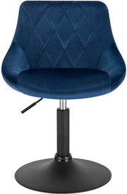 Bolt Edge Barkruk - Industrial - Blauw - Velvet - Verstelbaar - Met rugleuning - Set van 1