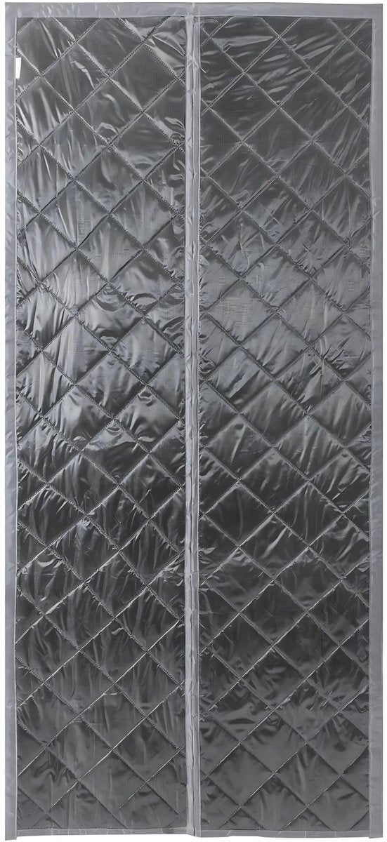 Thermische gordijnen - Isolerend - Grijs - Voor deuren in huis of kantoor - Magnetisch - 95x210cm