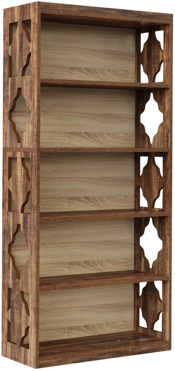 Boekenkast Zaro - Bruin - 6 Lagen - Boekenrek Opbergrek - Voor Slaapkamer, Woonkamer of Kantoor