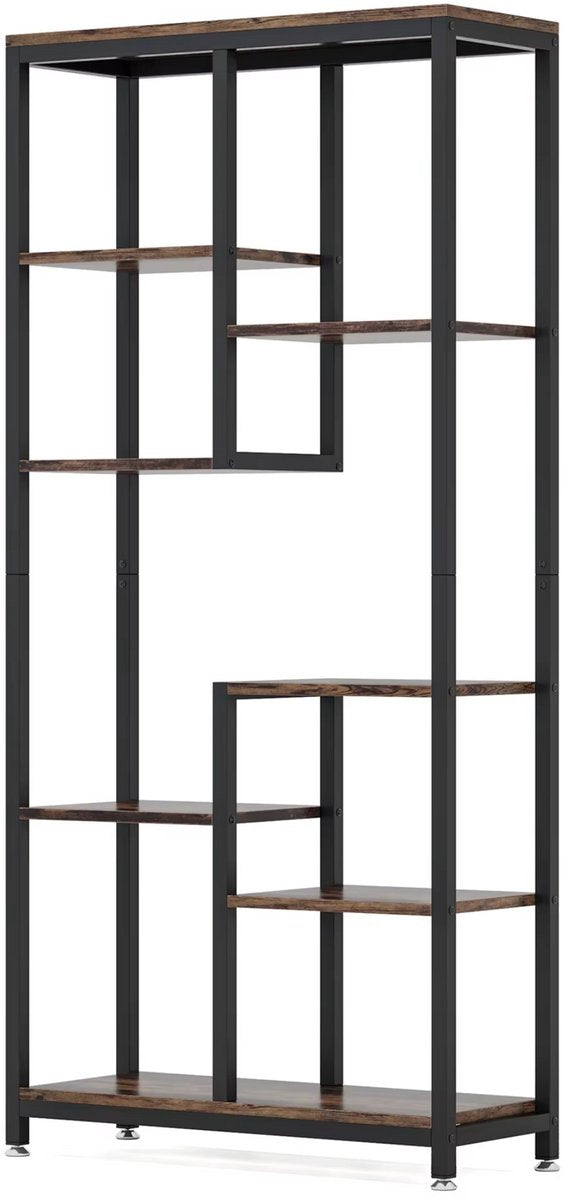 Vintage Boekenkast Browny - 80 × 30 × 176 cm - Boekenrek Opbergrek - Stellingkast - Geschikt voor Woonkamer, Kantoor of Slaapkamer