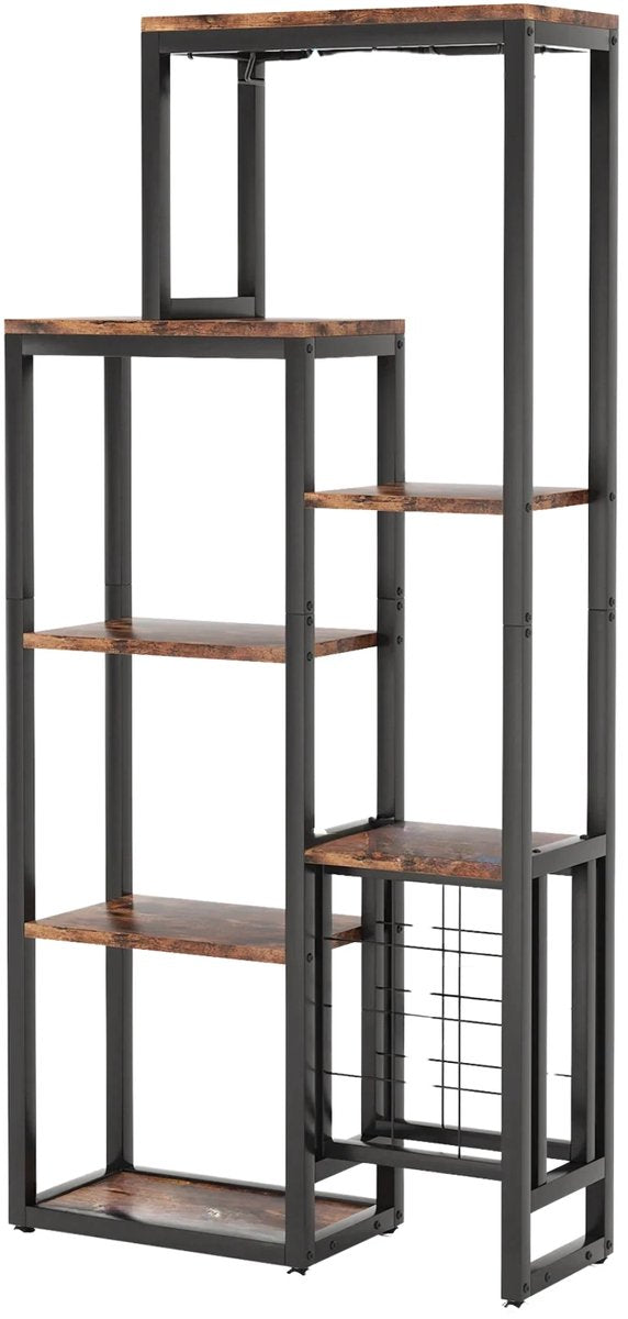 Wijnrek voor 20 flessen - Wijnkast - 9 lagen - Barkast - Glazenhouder - Bar, keuken of woonkamer