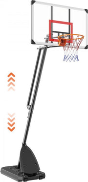 Basketbalpaal PRO - Verstelbare basketbalring - 2.3 tot 3 meter hoog - Voor buiten