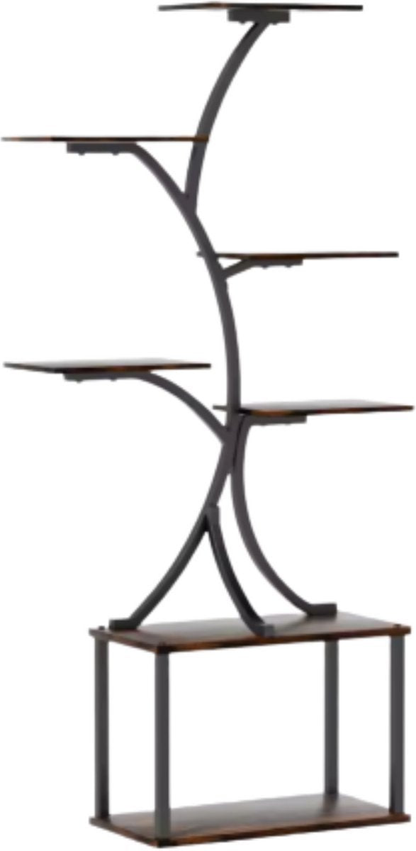 Plantenstandaard Opulence - Deluxe - 151cm - Plantenrek - Plantentafel - Voor binnen & buitengebruik - Bloempothouder - Metaal en hout
