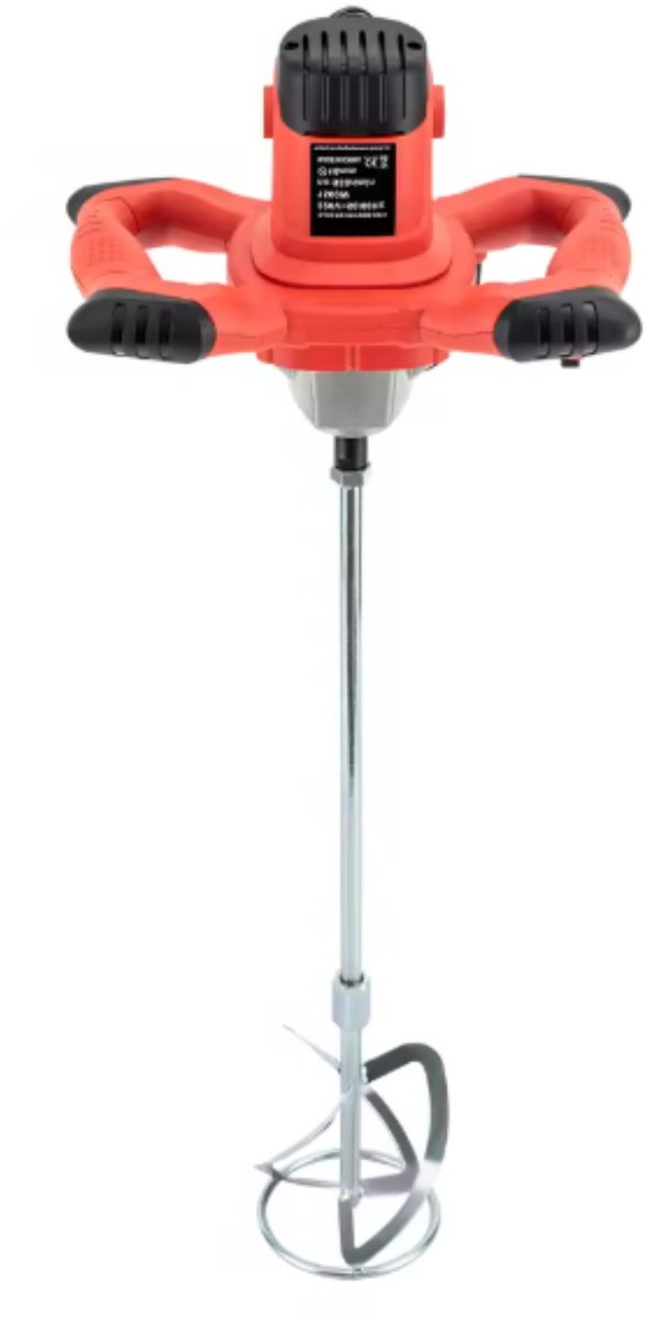 Handheld Betonmixer Zyren - 2600W - 6 Snelheden - Verstelbare Roerder - Elektrische Mix - M14 Mengstaaf - 120mm