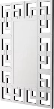 Moderne wandspiegel - Woonkamer & slaapkamer - Rechthoek - Zilver - 100x70CM
