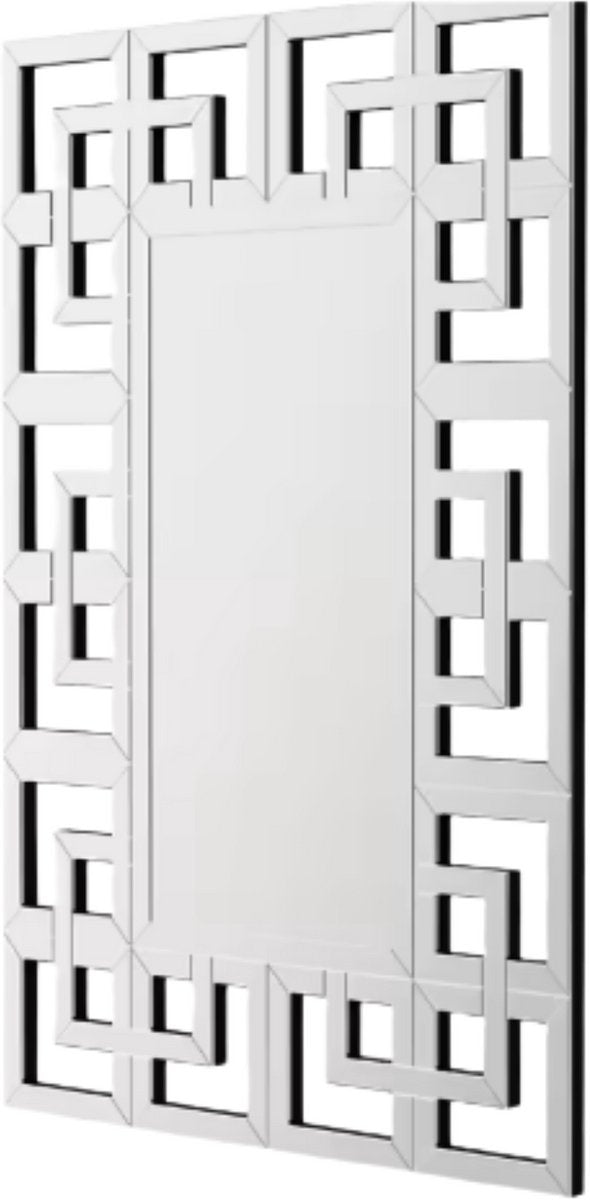 Moderne wandspiegel - Woonkamer & slaapkamer - Rechthoek - Zilver - 100x70CM