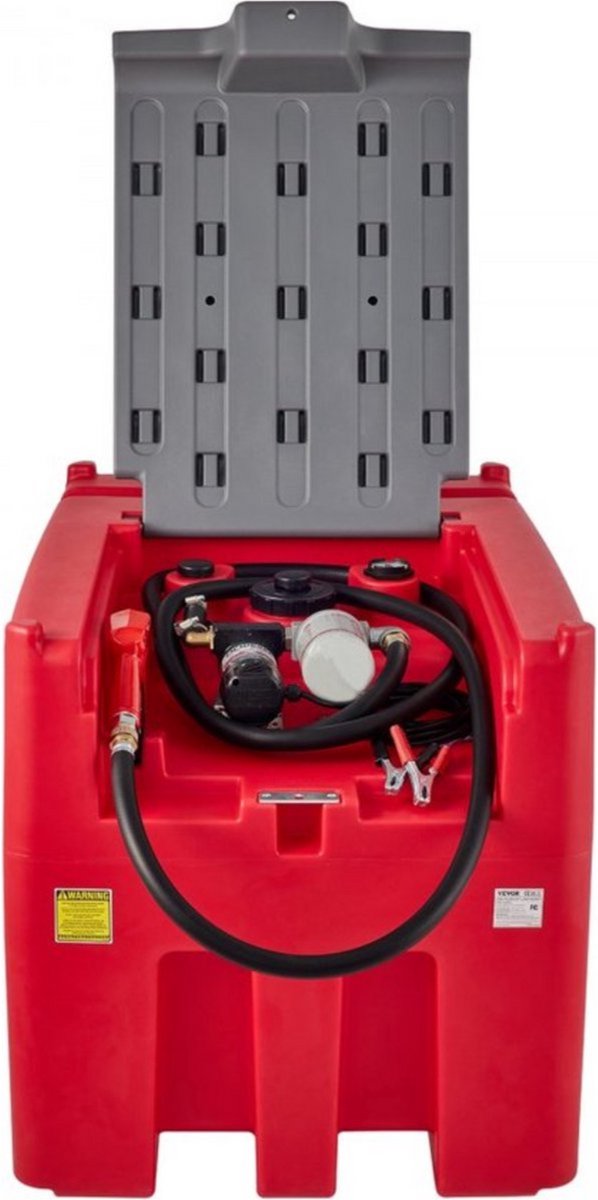 Draagbaar Dieseltank - 440L - Jerrycan - Brandstoftank - Brandstoftank - Mobiel Dieseltankstation - 40L p/min - 140W Mobiel Tanksysteem - Rood