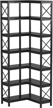 7-laags Boekenkast - Boekenplank - Wandplank - Boekenrek - Bruin