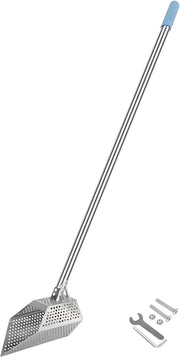 Zandschep voor metaaldetectors - RVS - Strandschep - Detector - Jachtschep - Koolstofvezel Handvat - Voor volwassenen - 15x25cm