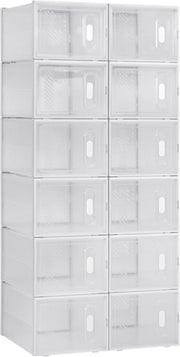 Happyment Schoenenbox Zoda - Transparant - 12 stuks - Sneakerbox - Schoenendoos - Opbergsysteem - Opbergbox
