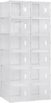 Happyment Schoenenbox PRO - 12 stuks - Transparant - Sneakerbox - Schoenendoos - Opbergsysteem - Opbergbox