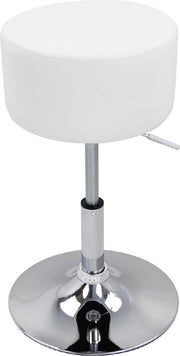 Bolt Edge Ronde Barkruk - Wit - Ergonomisch - Verstelbaar - Zithoogte 52-67cm - Set van 1